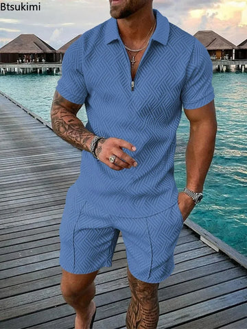 Men's Polo Two Piece Casual Suit