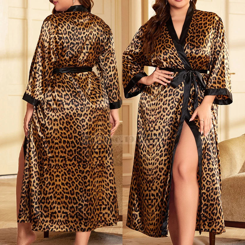 Leopard Kimono Bathrobe