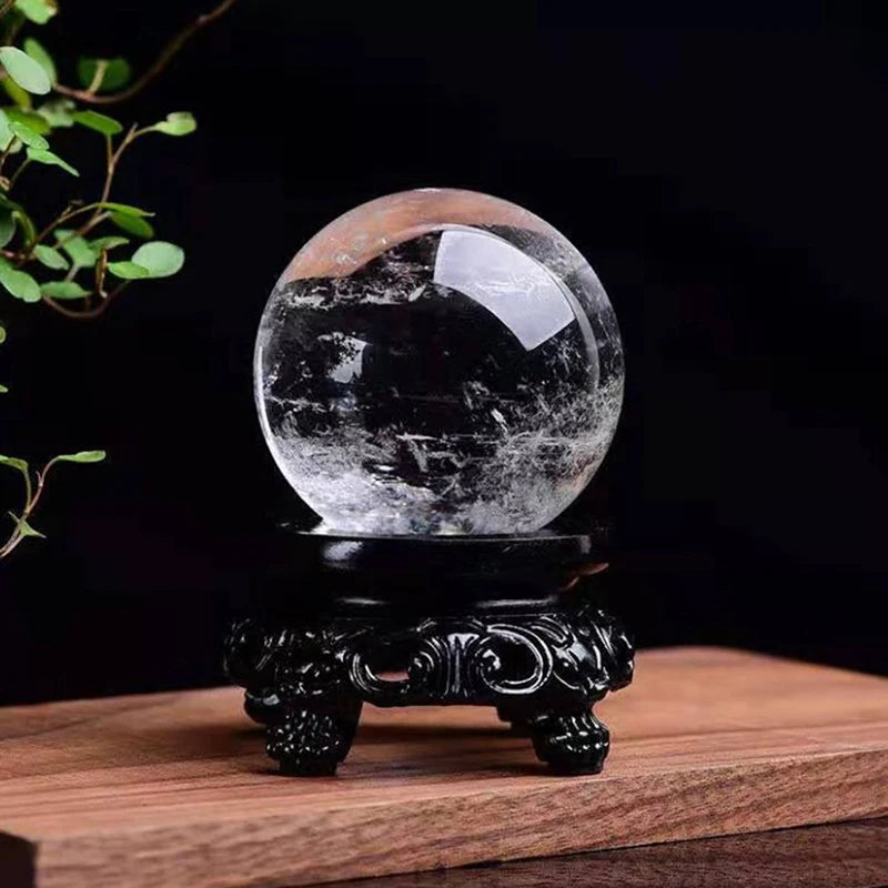 Black Resin Crystal Ball Base