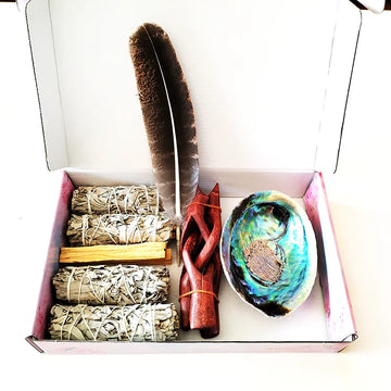 Home Cleansing & Smudging Kit with White Sage